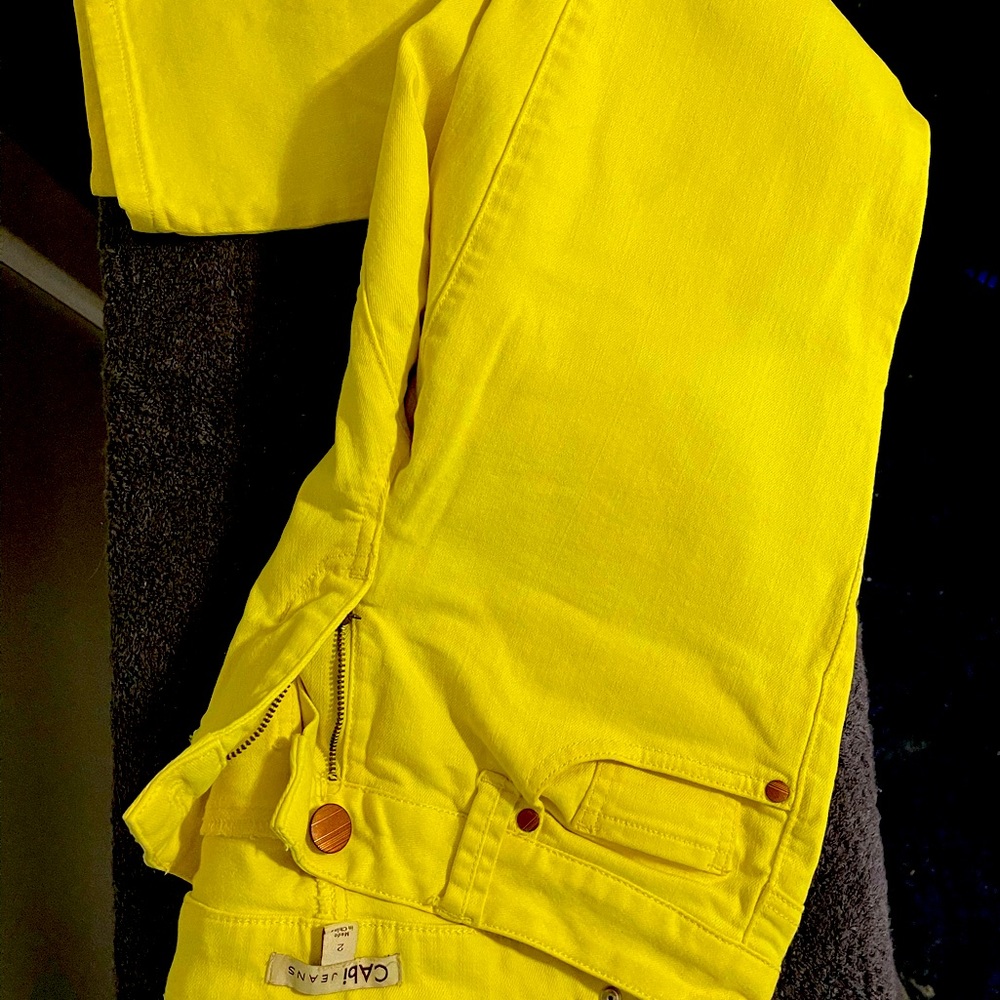 cAbi yellow straight jeans
